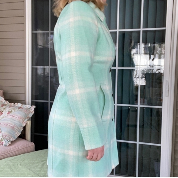 Lands' End light blue wool blend coat sz 10 ... - Picture 6 of 7